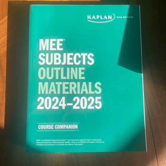 Kaplan 2024-2025 MEE Subjects Outline Materials + MEE Bar Points Memorization - Picture 3 of 4